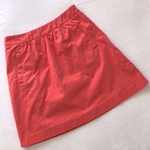 Boden Off-Duty A-Line Mini Skirt in Coral